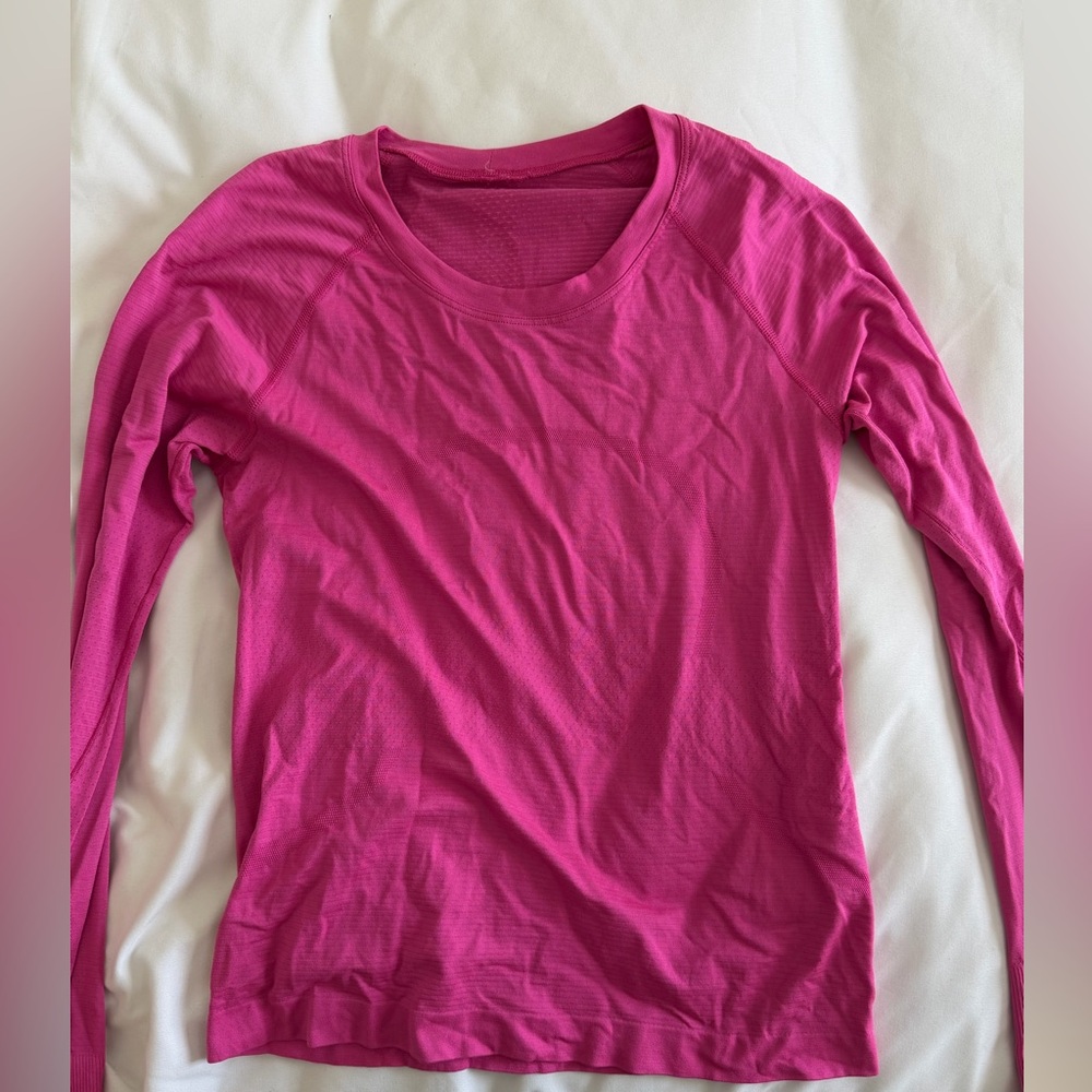 Lululemon sonic pink swiftly tech long sleeve **race length